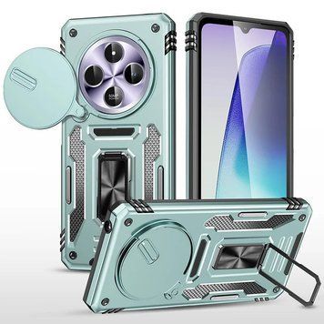 Ударостійкий чохол Camshield Army Ring для Xiaomi Redmi 14C / A4 / Poco C75 Light Green 777-04959 фото