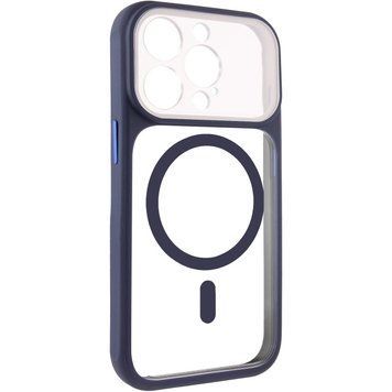 Чохол TPU+PC GETMAN Moon Clear with MagSafe для Apple iPhone 15 Pro Max (6.7") Blue 656-08420 фото