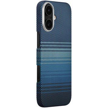 Чехол PC Carbon Protection Slim with MagSafe для Apple iPhone 16 (6.1") Blue 214-04812 фото