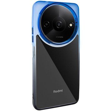 Чехол TPU+PC Fresh sip series для Xiaomi Redmi A3 Черный / Синий 777-06625 фото