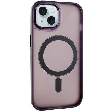 Чехол TPU+PC Lily with MagSafe для Apple iPhone 14 (6.1") Dark Purple 214-03603 фото