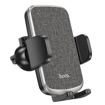 Автодержатель для телефона HOCO CA94 Polaris push-type air outlet car holder Black 6931474758507 фото