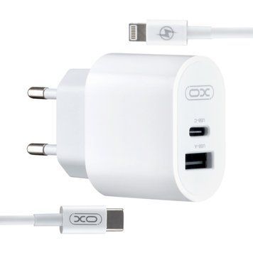 Комплект заряджання для iPhone XO L97 Type-C to Lightning Білий 209-00254 фото