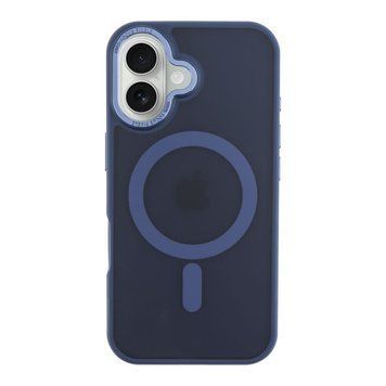Чохол TPU+PC Goldencis Matte with MagSafe для iPhone 16 Dark Blue 214-03403 фото