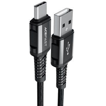 Дата кабель Acefast C1-04 USB to Type-C 3A (1.2m) Black ILSO-00000085426-1 фото
