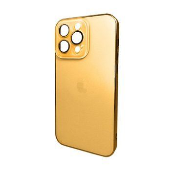 Чехол AG Glass Sapphire Frame MagSafe для iPhone 15 Pro Gold 666-02828 фото