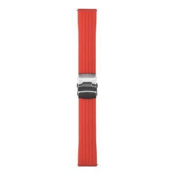 Ремінець Универс 22mm Silicone+Metal lock для Samsung/Amazfit/Huawei Червоний 212-02789 фото