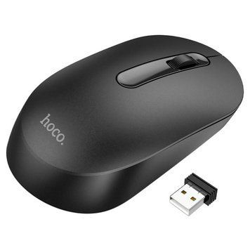 Манипулятор мышь HOCO GM14 Platinum 2.4G business wireless mouse Black 656-03222 фото
