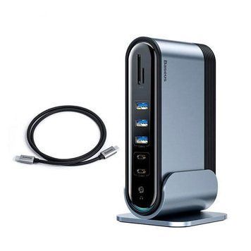 USB-Hub Baseus Working Station Multifunctional Type-C HUB AdapterDark gray CAHUB-BG0G фото