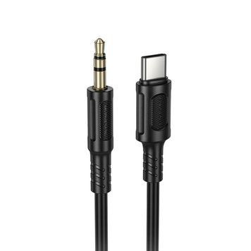 Аудіокабель BOROFONE BL25B Type-C to 3.5mm male, PVC, 1m, Black 6941991124778 фото