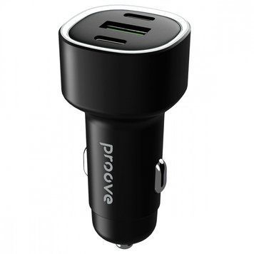 Автомобильное зарядное устройство Proove Flash 60W (2Type-C + USB) black 656-02608 фото