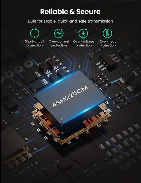 Наружный карман для накопителя UGREEN CM321 USB-A to 2.5-Inch SATA Converter 50cm (UGR-70609) UGR-70609 фото