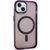 Чохол TPU+PC Lily with MagSafe для Apple iPhone 14 (6.1") Dark Purple 214-03603 фото