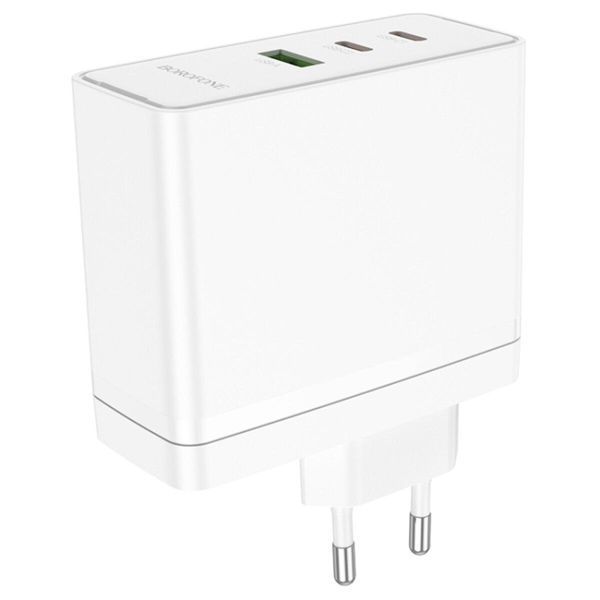 Мережевий зарядний пристрій BOROFONE BN11 Imperial PD100W three-port(2C1A) charger White 656-01340 фото