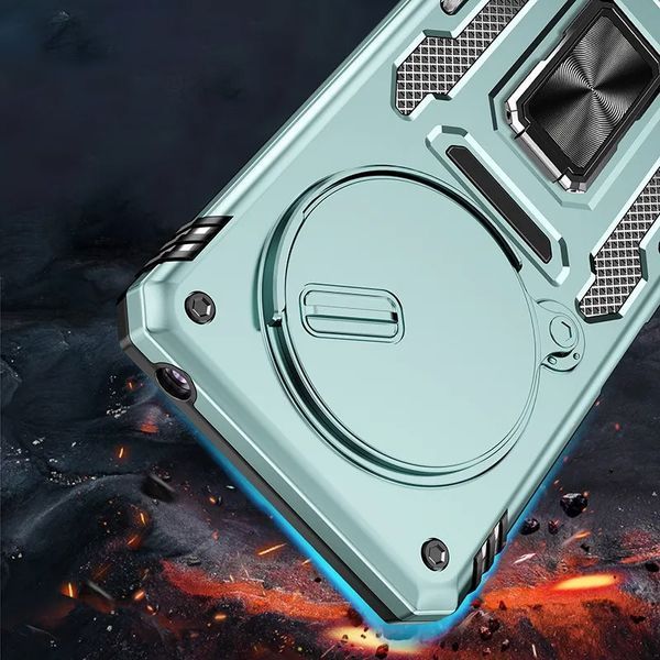 Ударостійкий чохол Camshield Army Ring для Xiaomi Redmi 14C / A4 / Poco C75 Light Green 777-04959 фото
