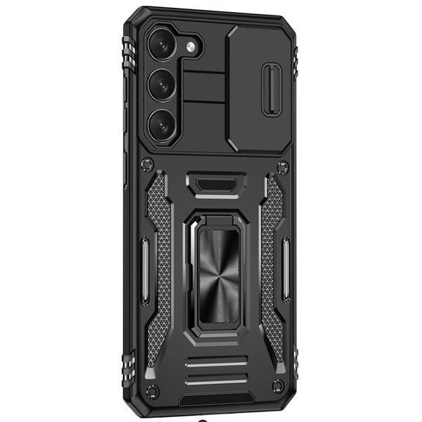 Ударопрочный чехол Camshield Army Ring для Samsung Galaxy S21+ Black 777-05059 фото