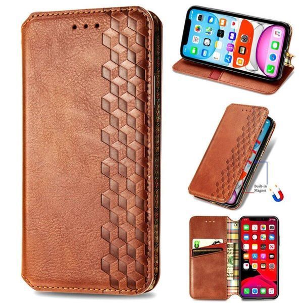 Чехол-книжка Rubic Leather для Xiaomi Redmi 13 4G Brown 666-02918 фото