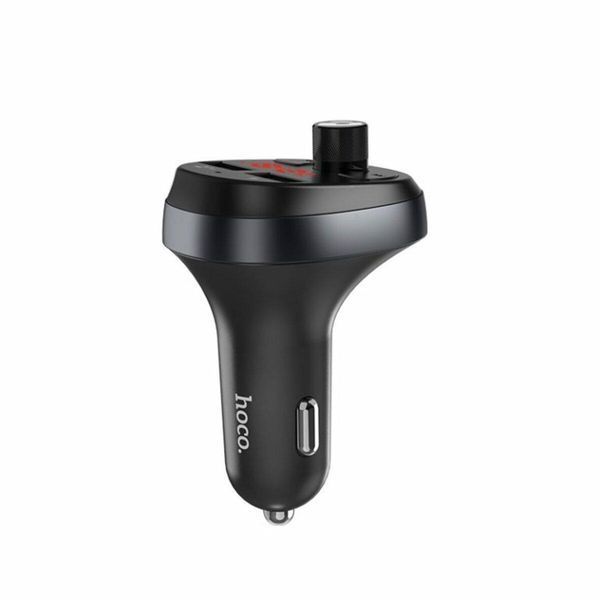 Автомобільний зарядний пристрій з FM-модулятором HOCO E41 In-car audio wireless FM transmitter Black 656-00579 фото