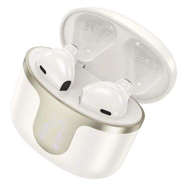 Беспроводные наушники HOCO EQ7 Snowflake true wireless BT headset Milky White 656-01623 фото