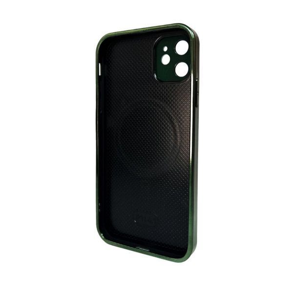 Чохол AG Glass Sapphire Frame MagSafe для iPhone 12 Cangling Green 666-02777 фото