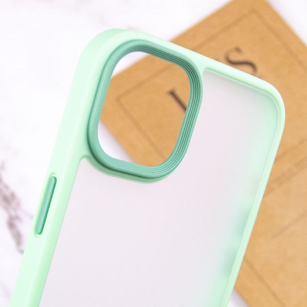 TPU+PC чехол Metal Buttons для Apple iPhone 14 (6.1") Мятный 777-08301 фото