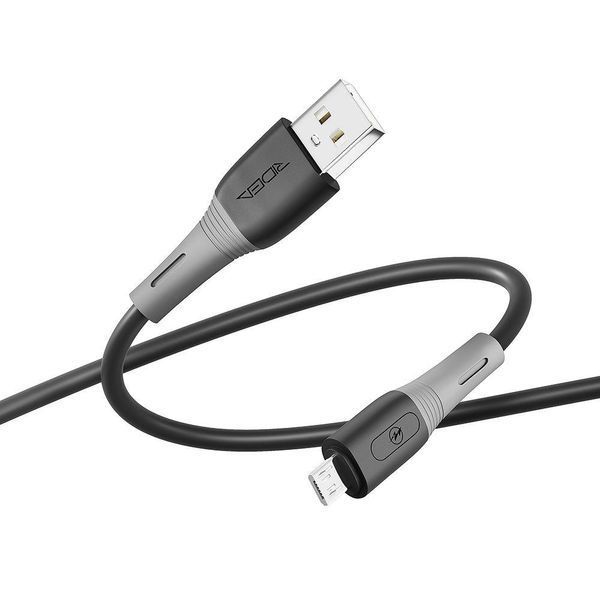 Кабель Ridea RC-M113 Spring 3A USB to Micro USB Чорний 209-00173 фото
