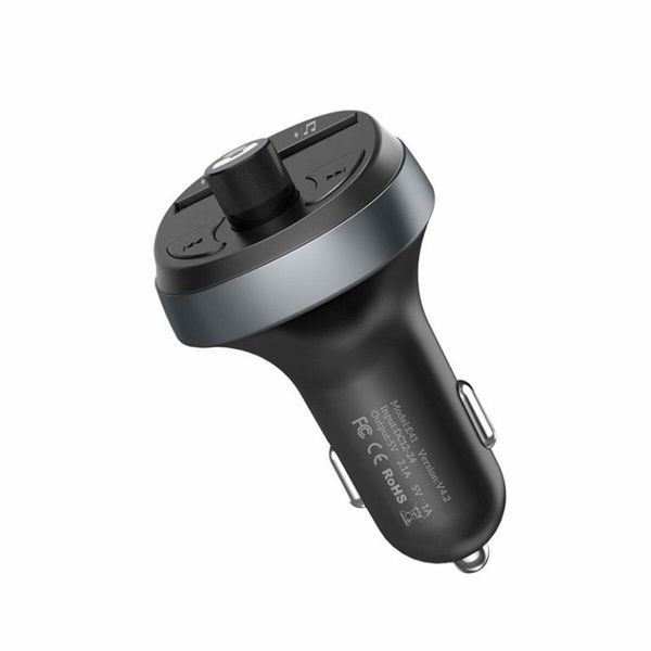 Автомобільний зарядний пристрій з FM-модулятором HOCO E41 In-car audio wireless FM transmitter Black 656-00579 фото