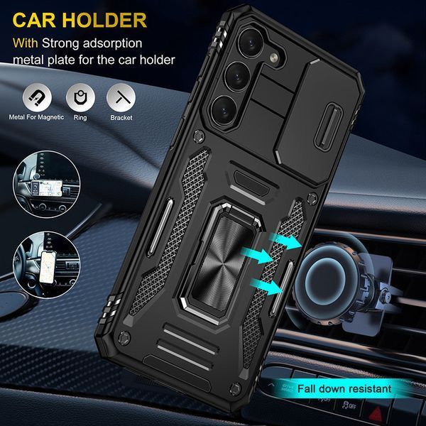 Ударопрочный чехол Camshield Army Ring для Samsung Galaxy S21+ Black 777-05059 фото
