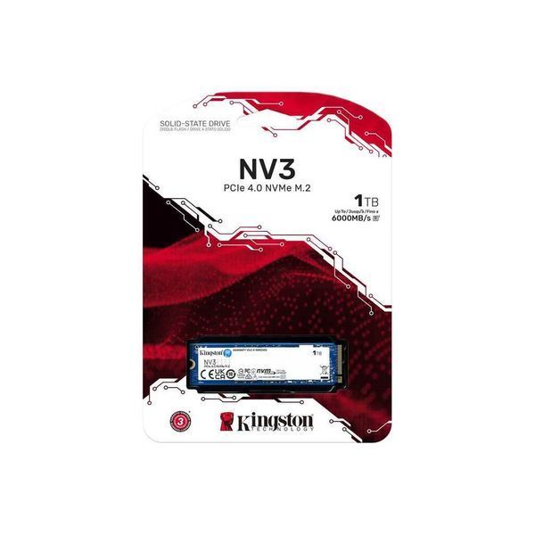 Накопитель SSD M.2 Kingston NV3 1000GB NVMe 2280 PCIe 4.0 x4 3D NAND SNV3S/1000G фото