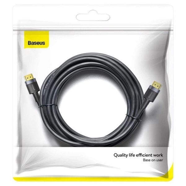 Кабель Baseus Cafule 4KHDMI Male To 4KHDMI Male Adapter Cable 5m Black CADKLF-H01 фото