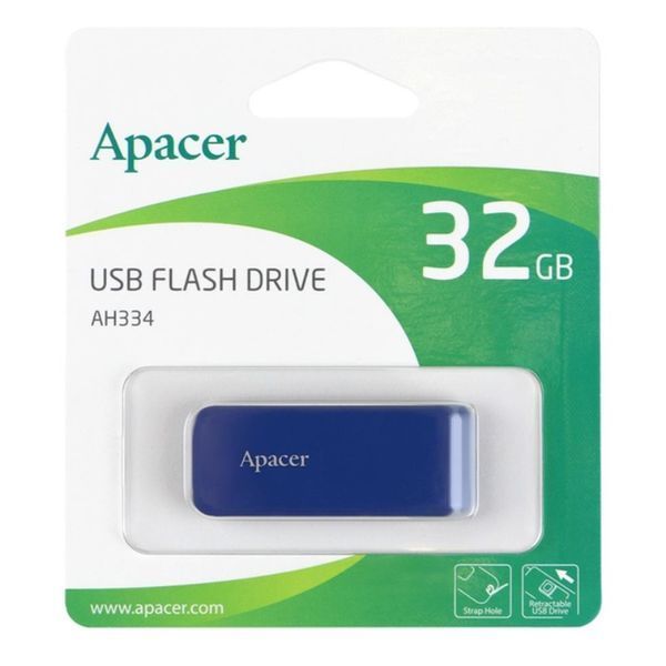 Флеш-накопитель Apacer USB 2.0 AH334 32Gb Blue AP32GAH334U-1 фото