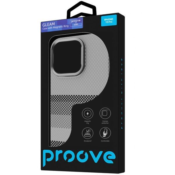 Чохол Proove Gleam Case with Magnetic Ring iPhone 15 Pro White Borders 656-04758 фото