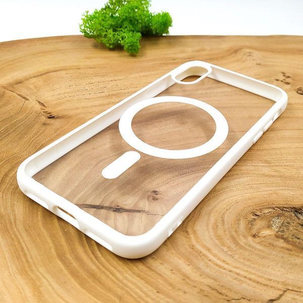 Силіконовий чохол Clear Color Case with MagSafe для iPhone Xr Білий 214-00413 фото