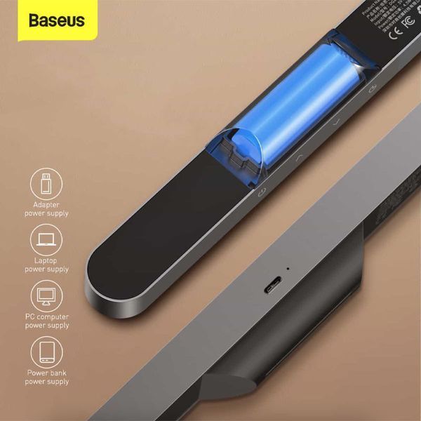 Настільна лампа Baseus Magnetic Stepless Dimming Charging Desk Lamp (DGXC-C0) Gray 656-03684 фото