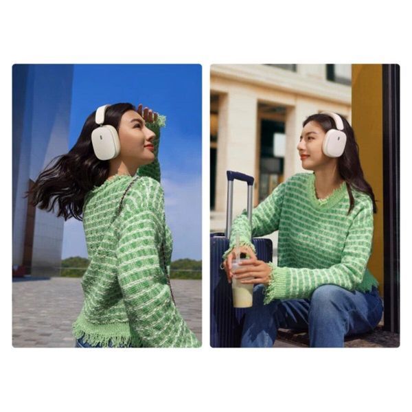 Наушники Baseus Bowie H1 Noise-Cancelling Wireless Headphones Rice White 656-00855 фото