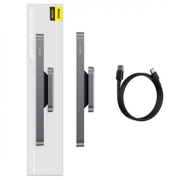 Настільна лампа Baseus Magnetic Stepless Dimming Charging Desk Lamp (DGXC-C0) Gray 656-03684 фото