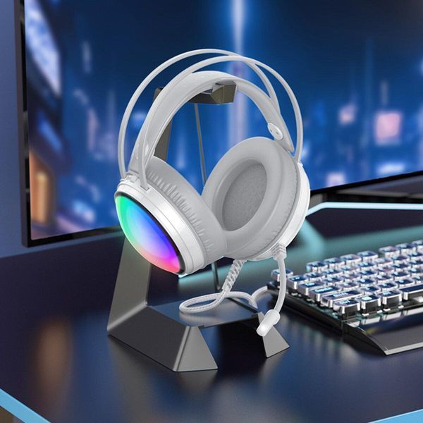 Наушники BOROFONE BO108 Flame gaming headphones White 656-01008 фото