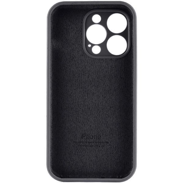 Силиконовый чехол с закрытой камерой для iPhone 16 Pro Max Black 666-01304 фото