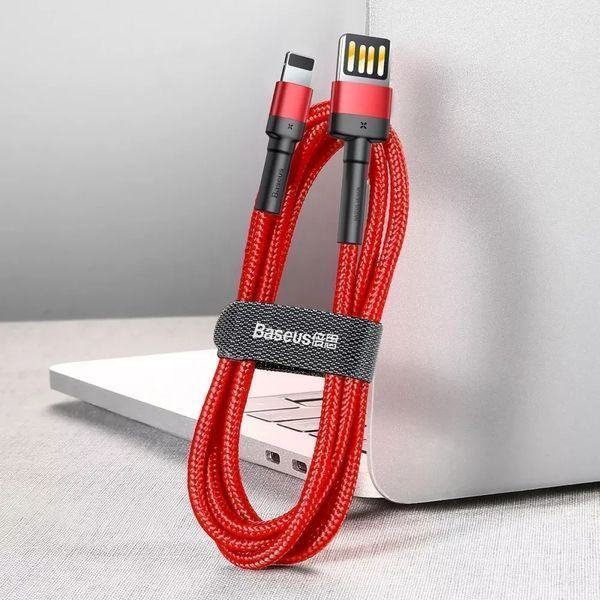 Кабель Baseus Cafule Lightning Special Edition 2.4A (1m) Red/Black 209-00228 фото