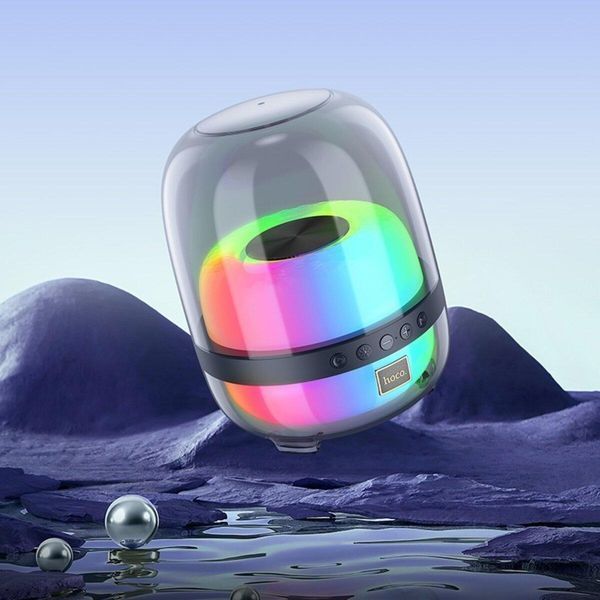 Портативная колонка HOCO BS58 Crystal colorful luminous BT speaker Magic Black Night 656-01683 фото