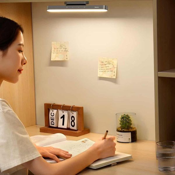 Настільна лампа Baseus Magnetic Stepless Dimming Charging Desk Lamp (DGXC-C0) Gray 656-03684 фото