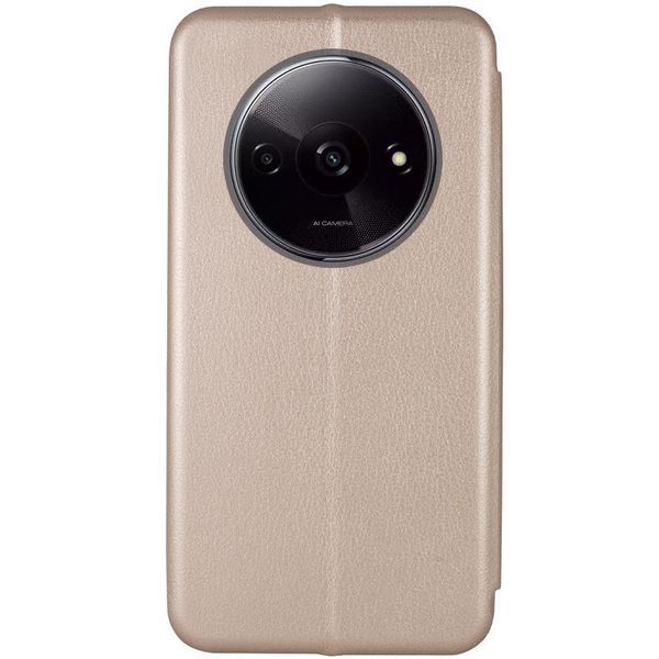 Шкіряний чохол-книжка Classy для Xiaomi Redmi A3 Gold 777-05559 фото