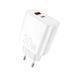 Зарядний пристрій WUW-C208 30W PD USB-C + USB QC3.0 18W White 209-00295 фото 1