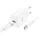 Сетевое зарядное устройство с кабелем HOCO C140A Smart single port QC3.0 charger set (Type-C)(EU) White 6942007627832 фото 1