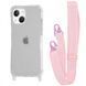Чохол WAVE Clear Case With Strap для Iphone 15 Pink Sand 208-05292 фото 1