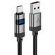 Кабель ACEFAST C15-04 USB-A to USB-C zinc alloy digital display braided charging data cable Black 6974316283737 фото 3