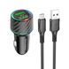 Автомобільний зарядний пристрій BOROFONE BZ21A Brilliant 36W dual port QC3.0 car charger set(Micro) Black 656-00306 фото 1