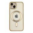Чохол TPU Metallic Chrome Full Camera with Magsafe для iPhone 14 Gold 214-02874 фото