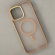 Чохол Wavy Pattern Matte Corrugated Camera Magnetic для iPhone 16 Pro Light Brown