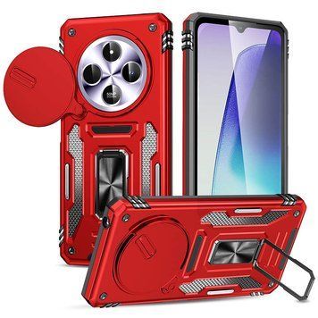 Ударостійкий чохол Camshield Army Ring для Xiaomi Redmi 14C / A4 / Poco C75 Red 777-04960 фото